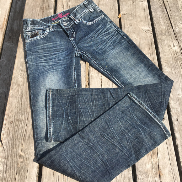 EUC Rock & Roll Cowgirl Silver Bling LowRise 25/34 - Picture 8 of 8